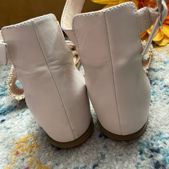 Nine West Vernell creme leather sandals ankle strap 7.5 - Picture 4 of 6